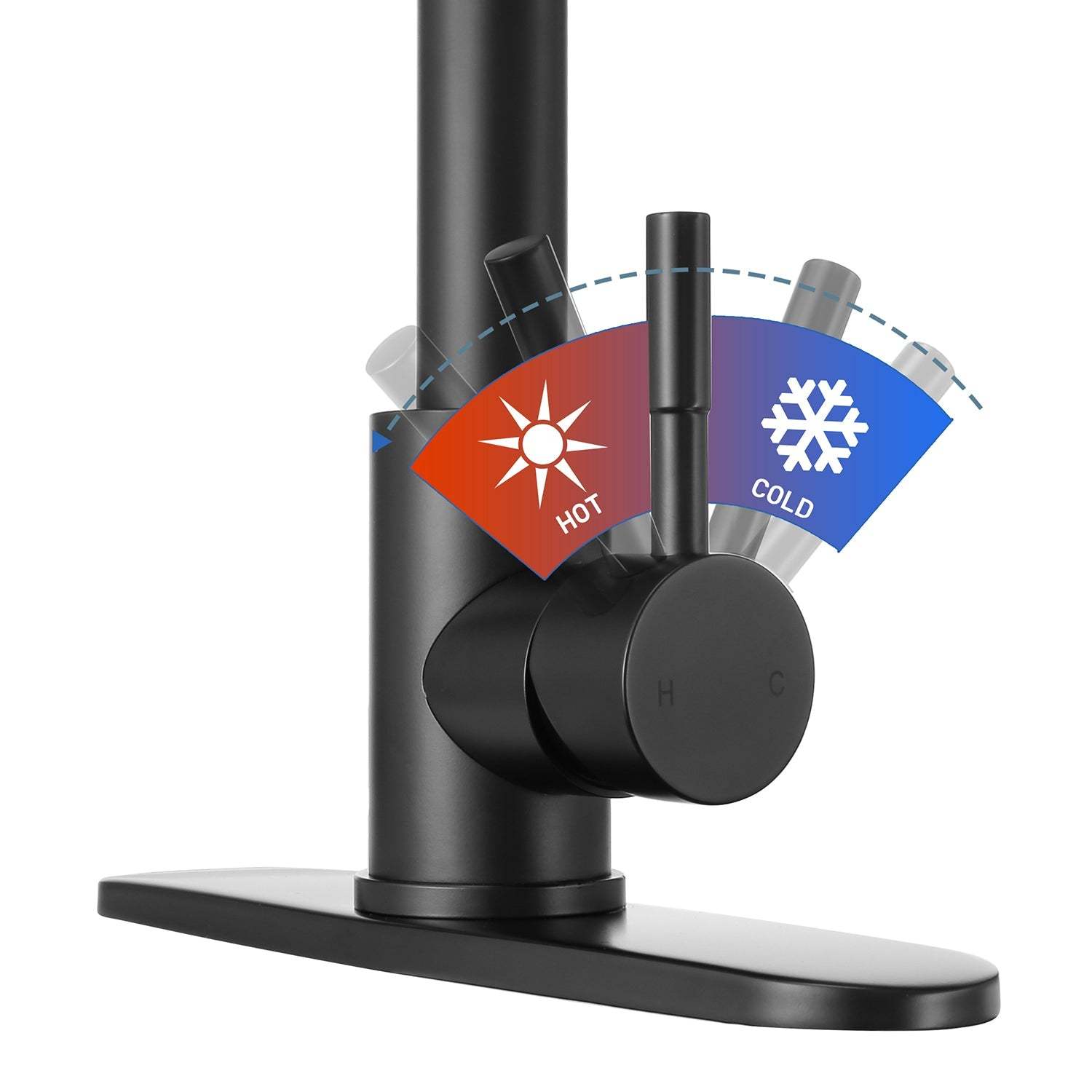 Pull-Out Sprayer Kitchen Faucet SNK310MB, Single Lever Handle, Matte Black MB Finish with cUPC/NSF/CEC Compliant Quality-Serene Valley