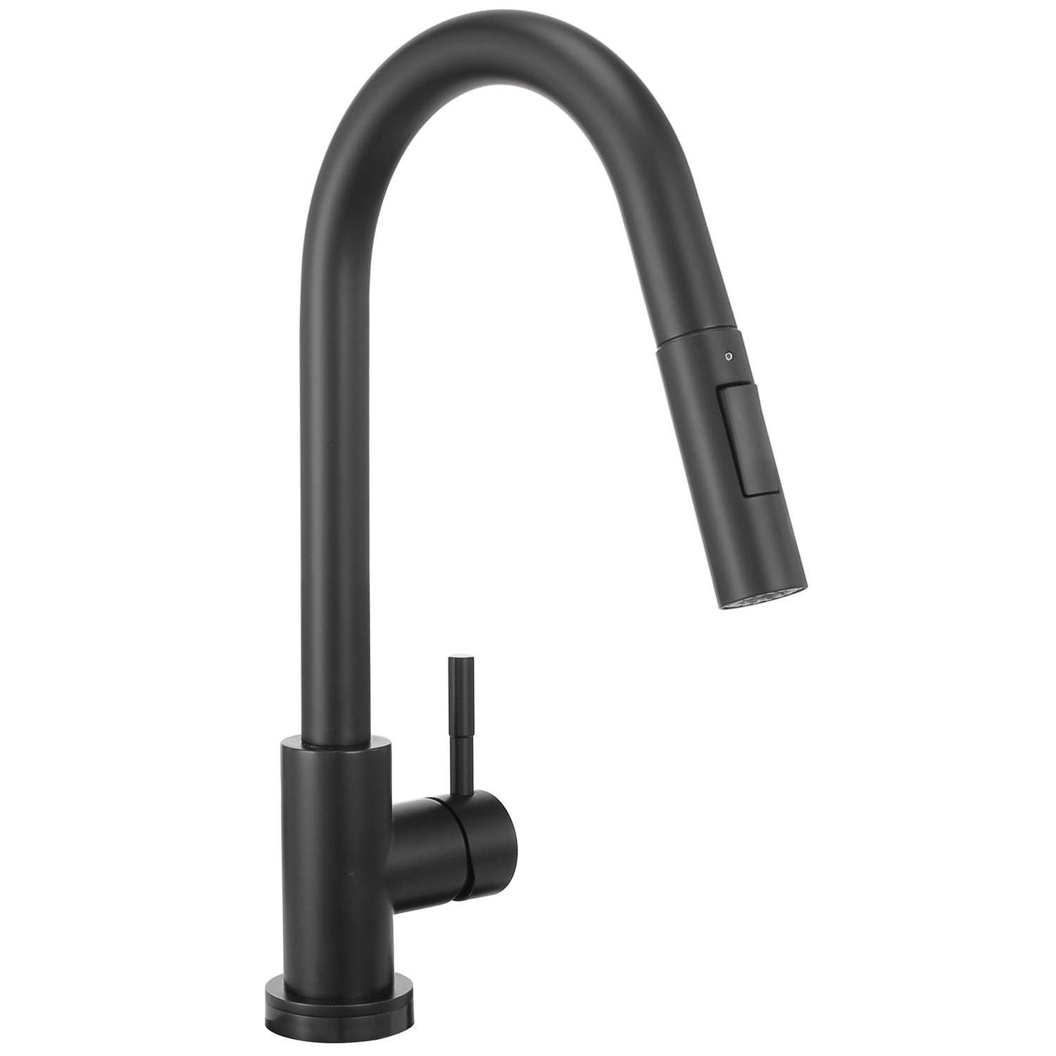 Touch Sensor with Pull-Down Sprayer Kitchen Faucet STK211MB, Single Lever Handle with Deck Plate, Matte Black MB Finish-Serene Valley