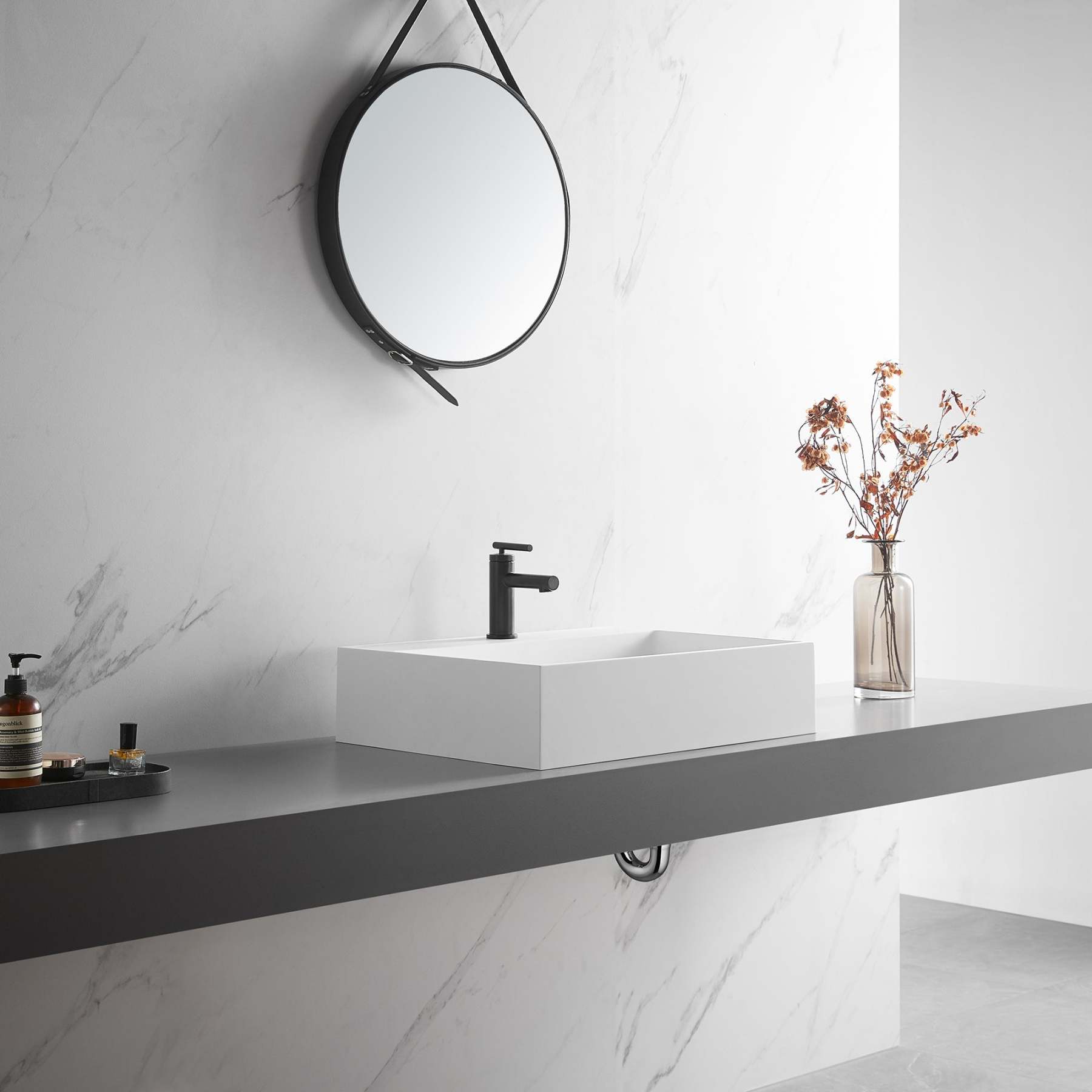 Serene Valley Bathroom Sink P-Trap with Flange, Solid Brass Structure in Chrome, SVPT100CH-Serene Valley