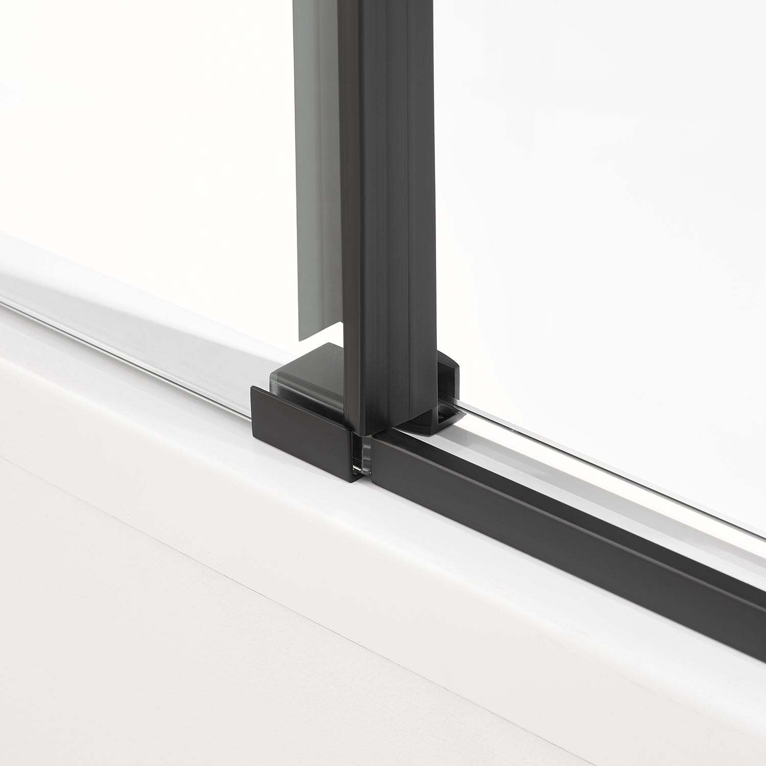 Serene Valley SVSD5001-6066MB Big Roller Frameless Sliding Shower Door - Superclear 3/8" Tempered Glass - 304 Stainless Steel Hardware in Matte Black 56"- 60"W x 66"H-Serene Valley