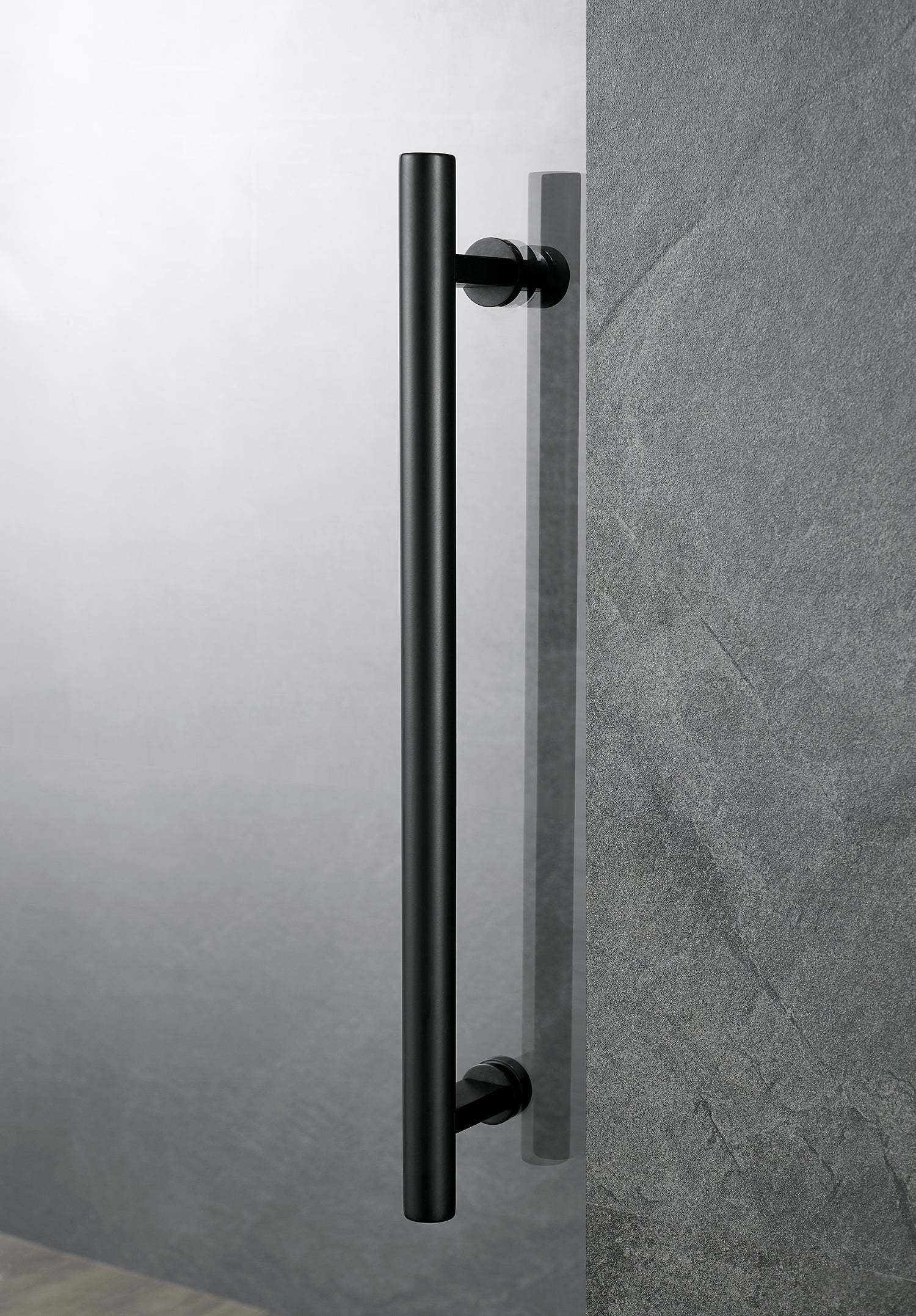 Serene Valley SVSD5001-6066MB Big Roller Frameless Sliding Shower Door - Superclear 3/8" Tempered Glass - 304 Stainless Steel Hardware in Matte Black 56"- 60"W x 66"H-Serene Valley