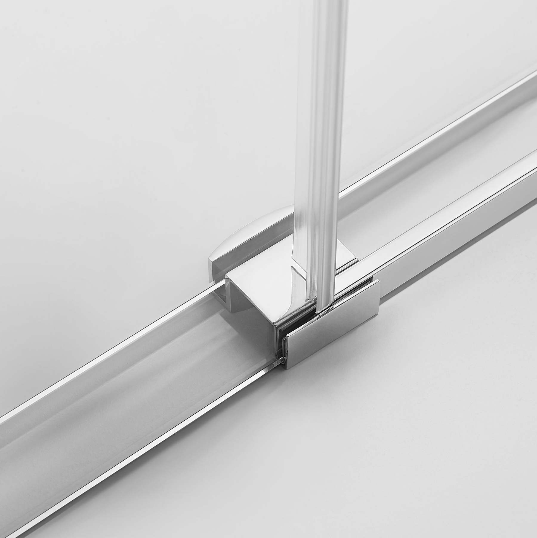 Serene Valley SVSD5001-7274CH Big Roller Frameless Sliding Shower Door - Superclear 3/8" Tempered Glass - 304 Stainless Steel Hardware in Chrome 68"- 72"W x 74"H-Serene Valley