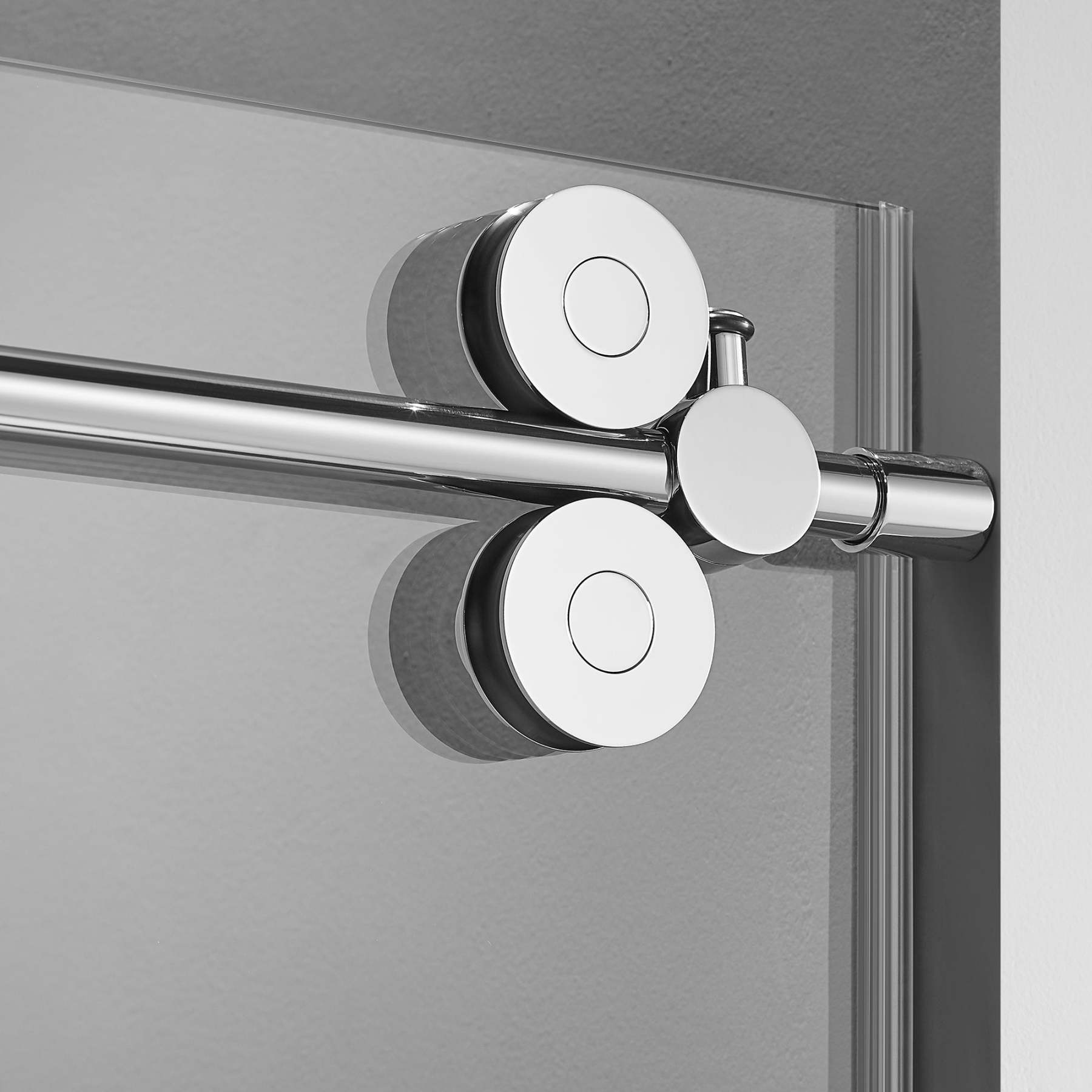 Serene Valley SVSD5001-7274CH Big Roller Frameless Sliding Shower Door - Superclear 3/8" Tempered Glass - 304 Stainless Steel Hardware in Chrome 68"- 72"W x 74"H-Serene Valley