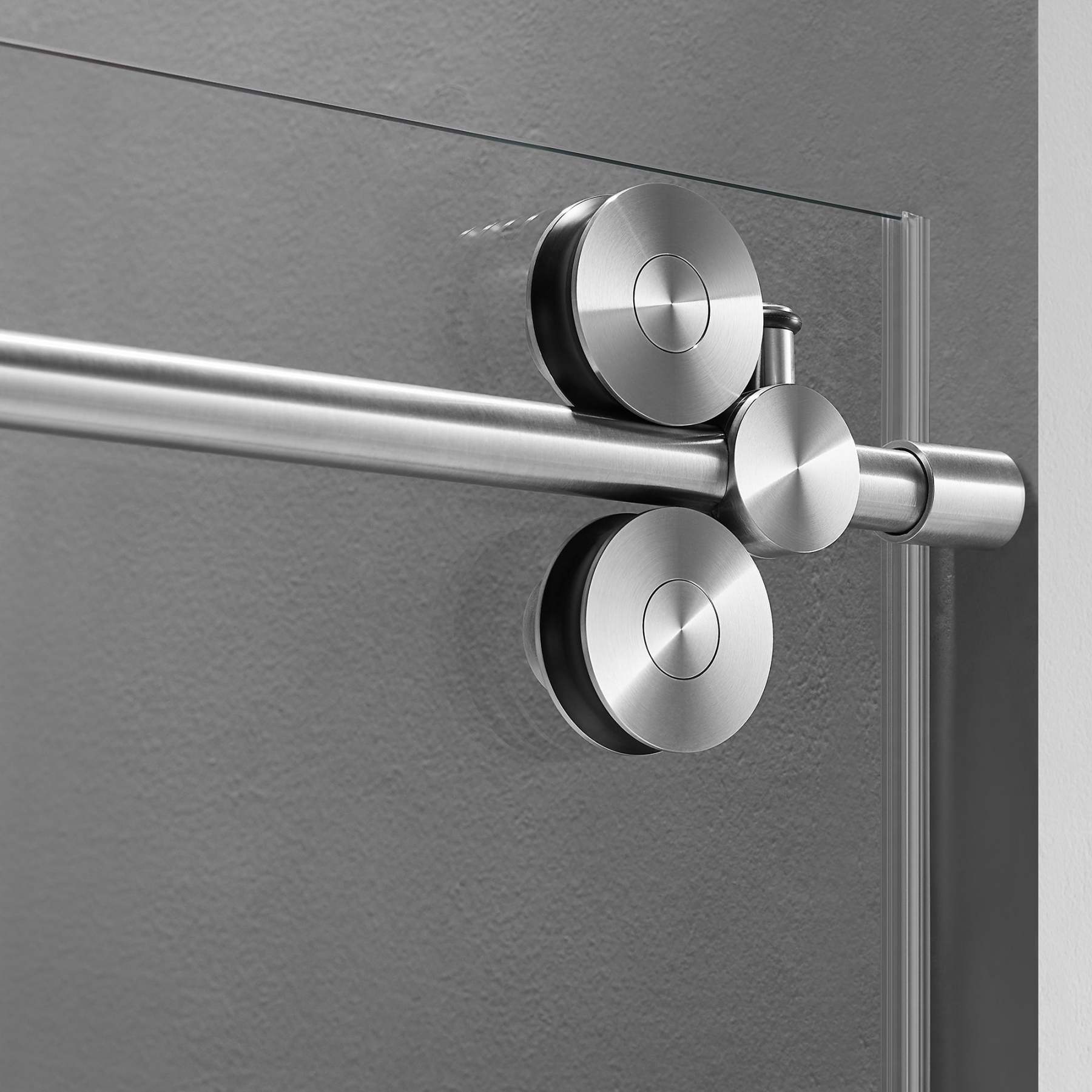 Serene Valley SVSD5001-6074BN Big Roller Frameless Sliding Shower Door - Superclear 3/8" Tempered Glass - 304 Stainless Steel Hardware in Brushed Nickel 56"- 60"W x 74"H-Serene Valley