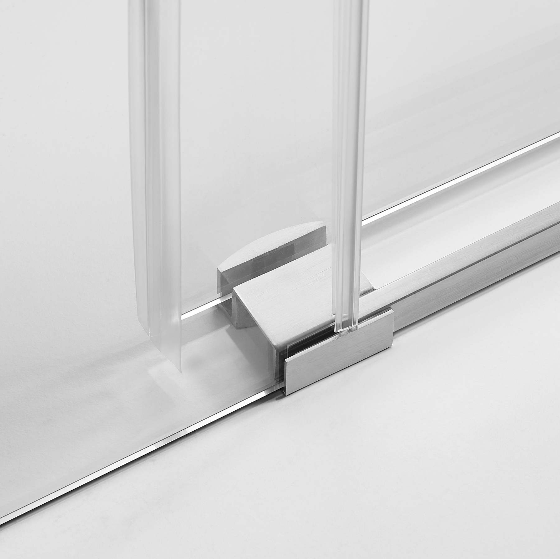 Serene Valley SVSD5001-6074BN Big Roller Frameless Sliding Shower Door - Superclear 3/8" Tempered Glass - 304 Stainless Steel Hardware in Brushed Nickel 56"- 60"W x 74"H-Serene Valley