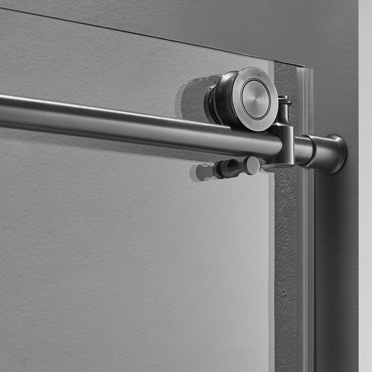 Serene Valley SVSD5002-6476MB Big Roller Frameless Sliding Shower Door - Superclear 3/8" Tempered Glass - 304 Stainless Steel Hardware in Matte Black 60"- 64"W x 76"H-Serene Valley