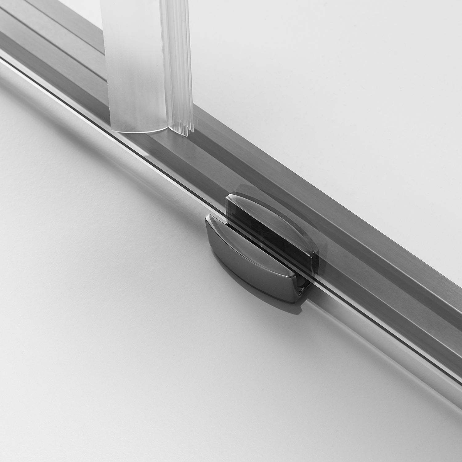 Serene Valley SVSD5002-6476MB Big Roller Frameless Sliding Shower Door - Superclear 3/8" Tempered Glass - 304 Stainless Steel Hardware in Matte Black 60"- 64"W x 76"H-Serene Valley