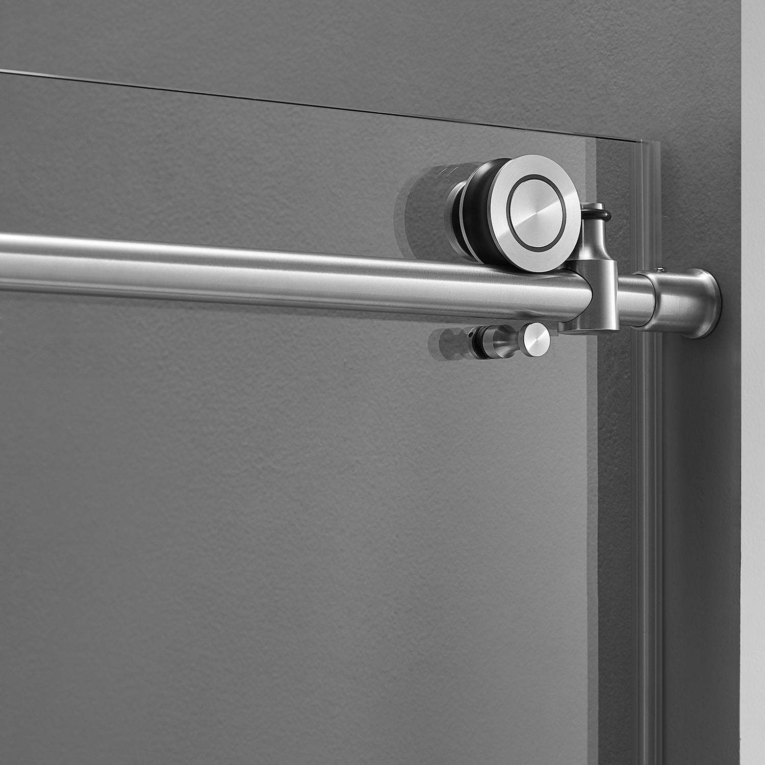 Serene Valley SVSD5002-6076BN Big Roller Frameless Sliding Shower Door - Superclear 3/8" Tempered Glass - 304 Stainless Steel Hardware in Brushed Nickel 56"- 60"W x 76"H-Serene Valley