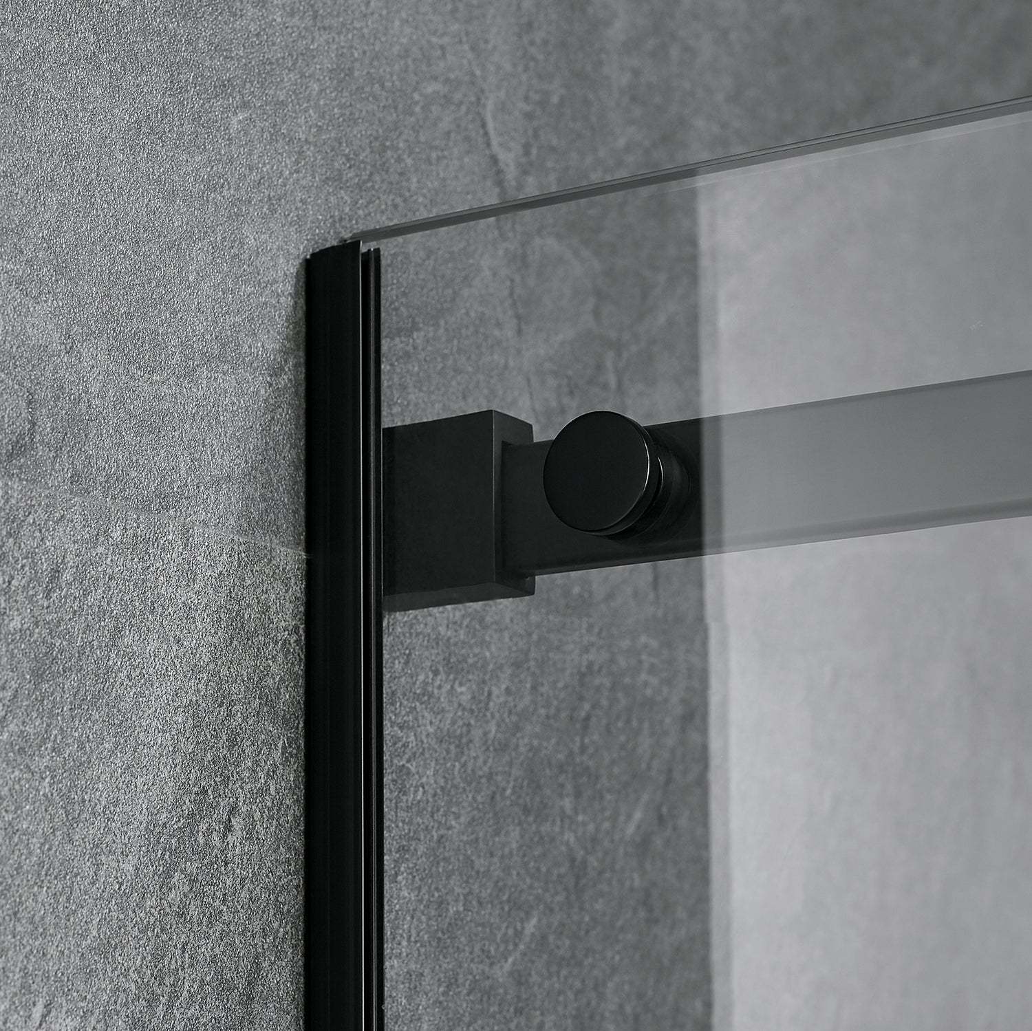 Serene Valley Square Rail Frameless Sliding Shower Door SVSD5003-7274MB, Easy-Clean Coating 3/8" Tempered Glass - 304 Stainless Steel Hardware in Matte Black 68"- 72"W x 74"H-Serene Valley