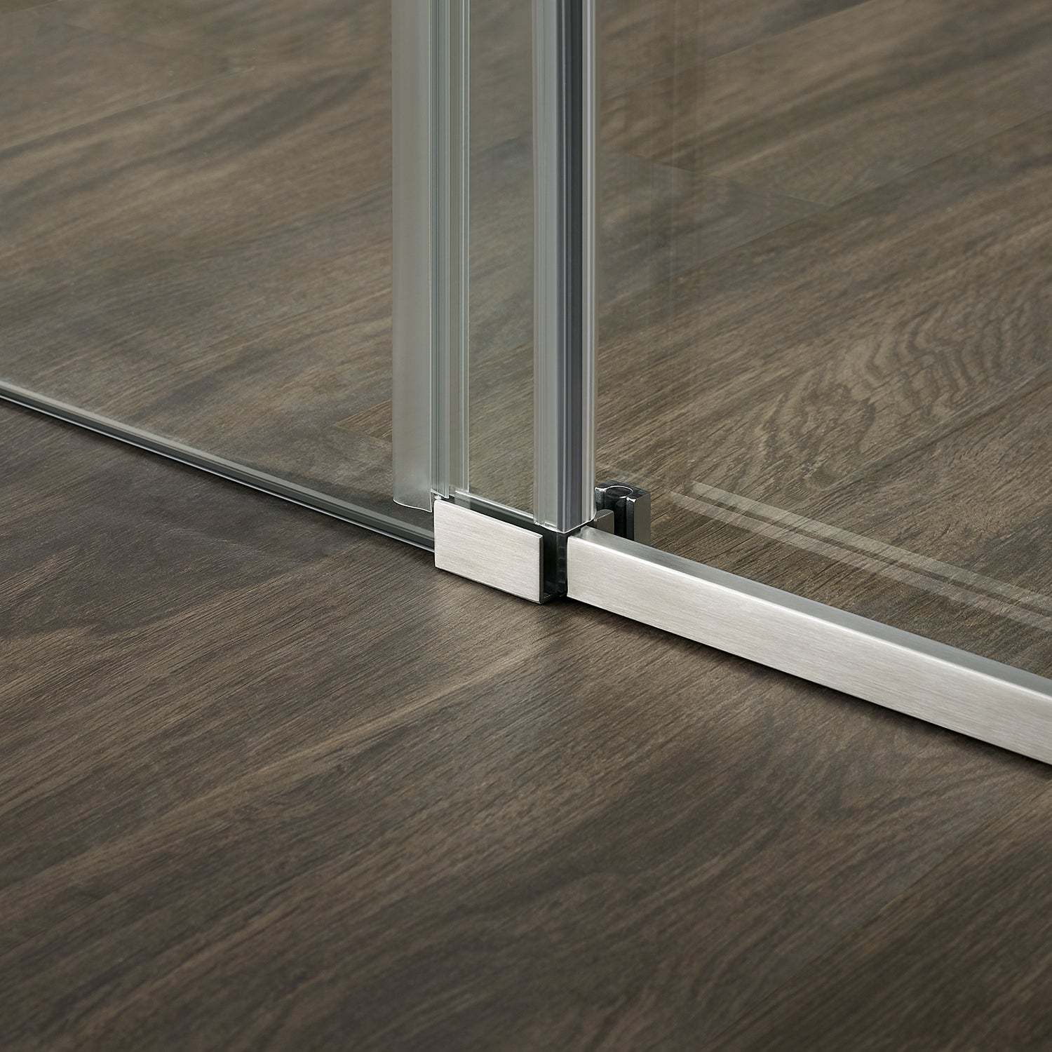 Serene Valley Square Rail Frameless Sliding Shower Door SVSD5003-7274BN, Easy-Clean Coating 3/8" Tempered Glass - 304 Stainless Steel Hardware in Brushed Nickel 68"- 72"W x 74"H-Serene Valley