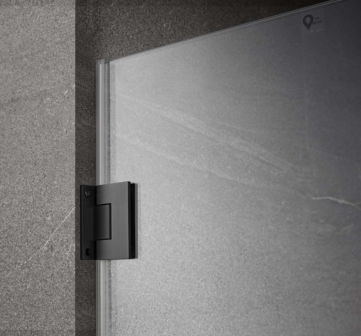 Serene Valley Frameless Hinged Shower Door SVSD5004-2472MB, 3/8" Tempered Glass with Easy-Clean Coating, 304 Stainless Steel Hardware in Matte Black 24"W x 72"H-Serene Valley
