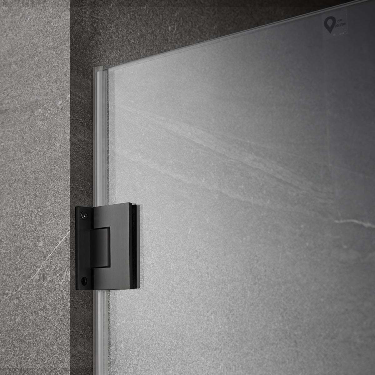 Serene Valley Frameless Hinged Shower Door SVSD5004-3072MB, 3/8" Tempered Glass with Easy-Clean Coating, 304 Stainless Steel Hardware in Matte Black 30"W x 72"H-Serene Valley