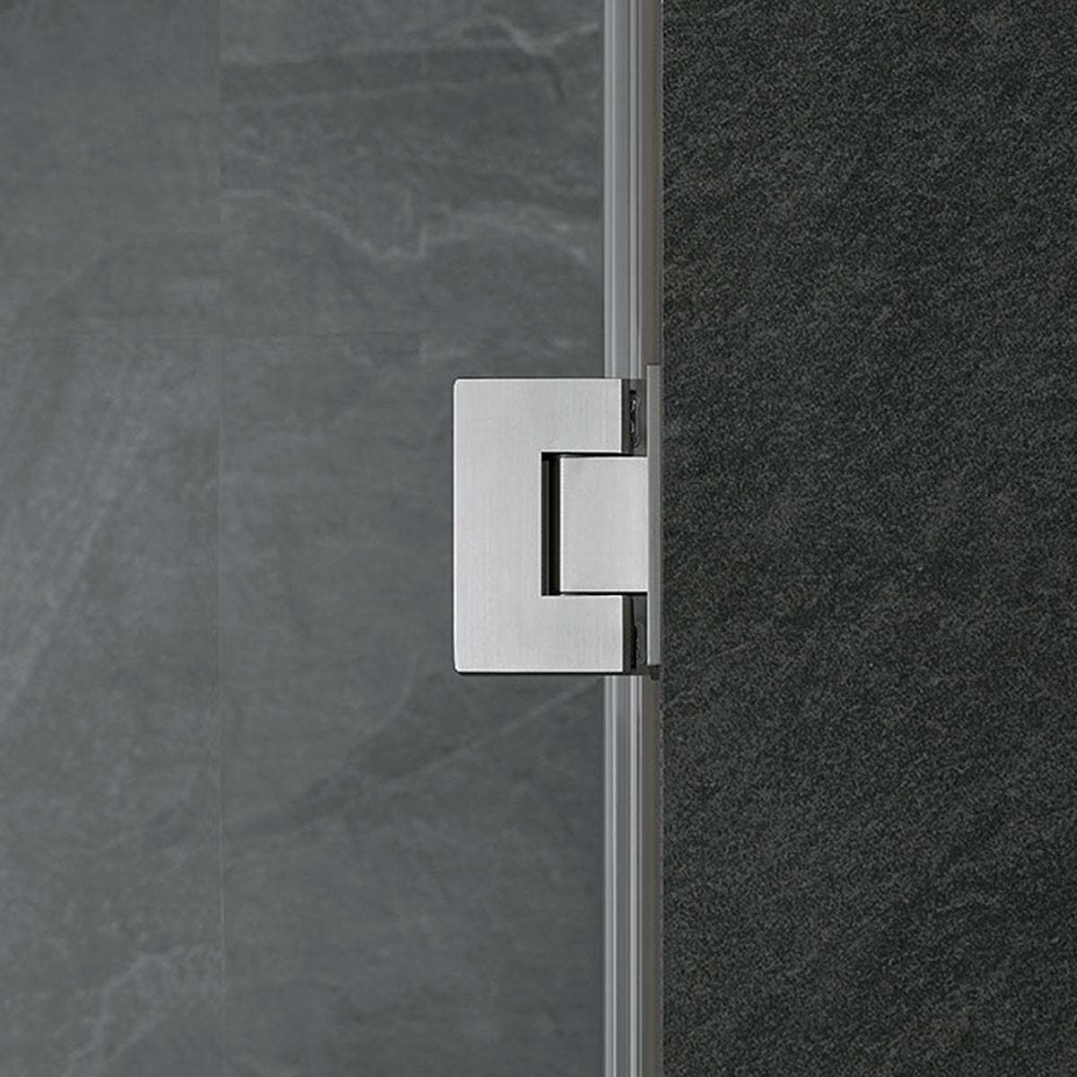 Serene Valley Frameless Hinged Shower Door with Inline Panel SVSD5004-5972BN, 3/8" Tempered Glass with Easy-Clean Coating, 304 Stainless Steel Hardware in Brushed Nickel 59"W x 72"H-Serene Valley