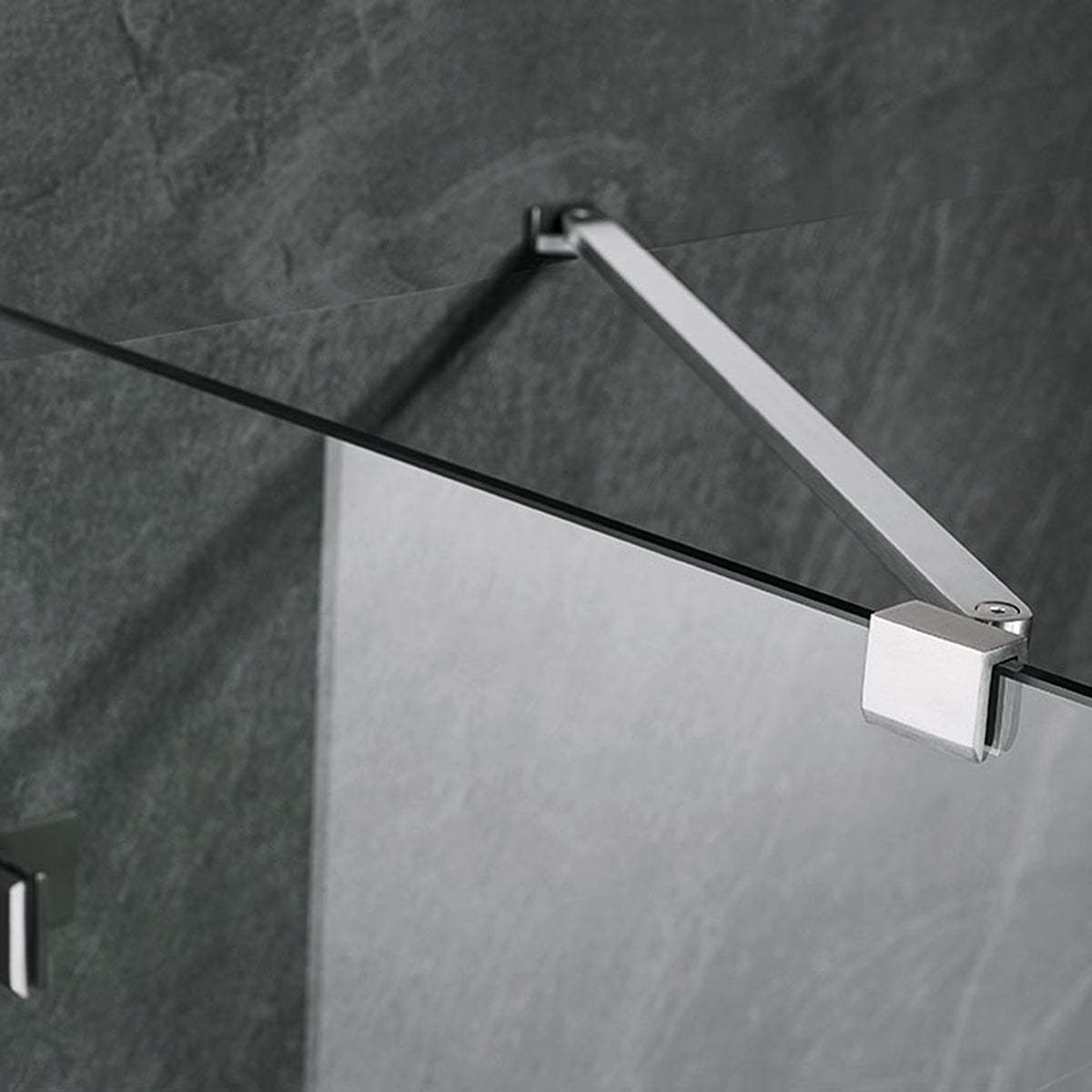 Serene Valley Frameless Hinged Shower Door with Inline Panel SVSD5004-5972BN, 3/8" Tempered Glass with Easy-Clean Coating, 304 Stainless Steel Hardware in Brushed Nickel 59"W x 72"H-Serene Valley