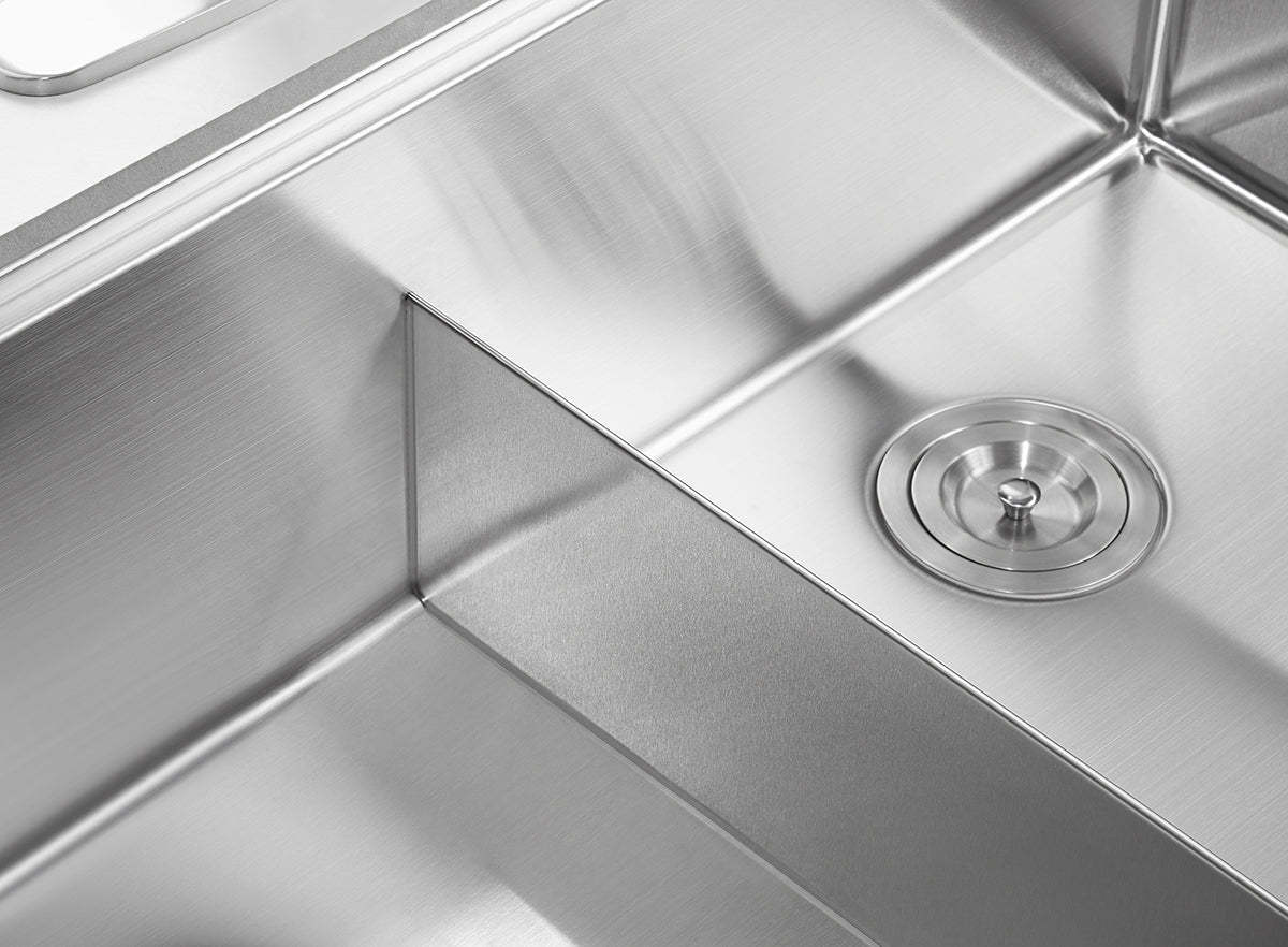 Serene Valley Workstation Kitchen Sink, 36-inch Double-Bowl Undermount, Cutting Board, Unique Thin Divider and Heavy-Duty Grids UDWG3622R-Serene Valley