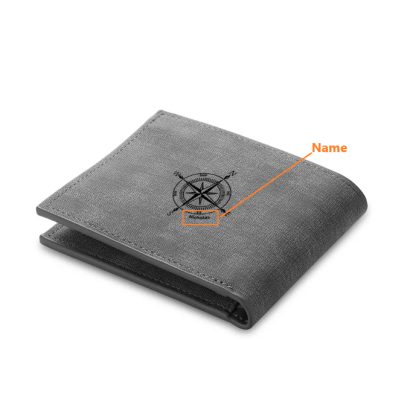 Benutzerdefinierte Foto & Name Geldbörse - Brieftasche für Männer 