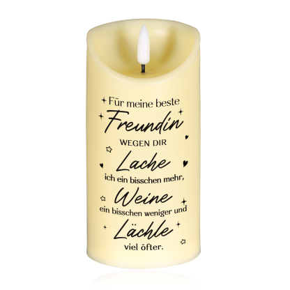 Personalisierbare 2 Namen Hand-in-Hand LED-Kerze – Danke, dass du meine nicht-biologische Schwester bist – Geschenk für Beste Freundin