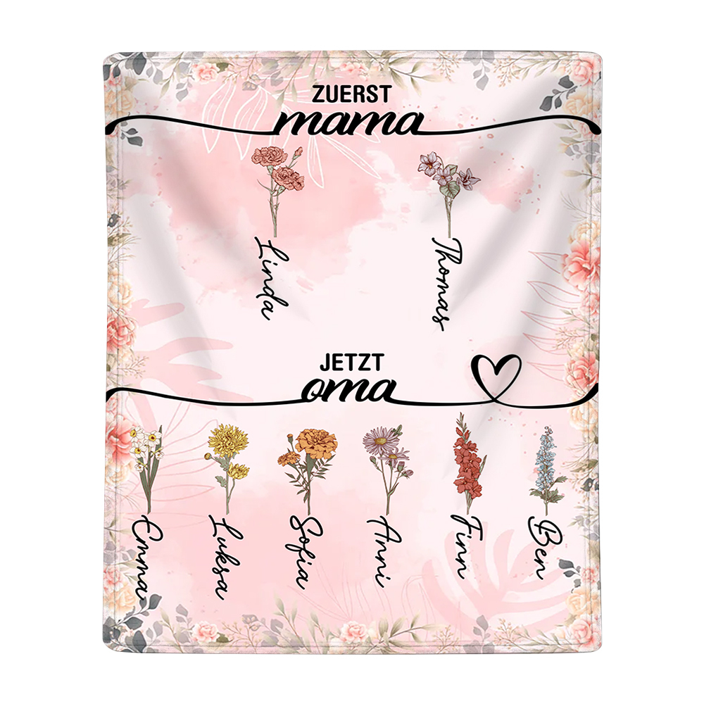 [Copy]Personalisierter Text & Name Decke-Großelterntag Geschenk für Großmutter