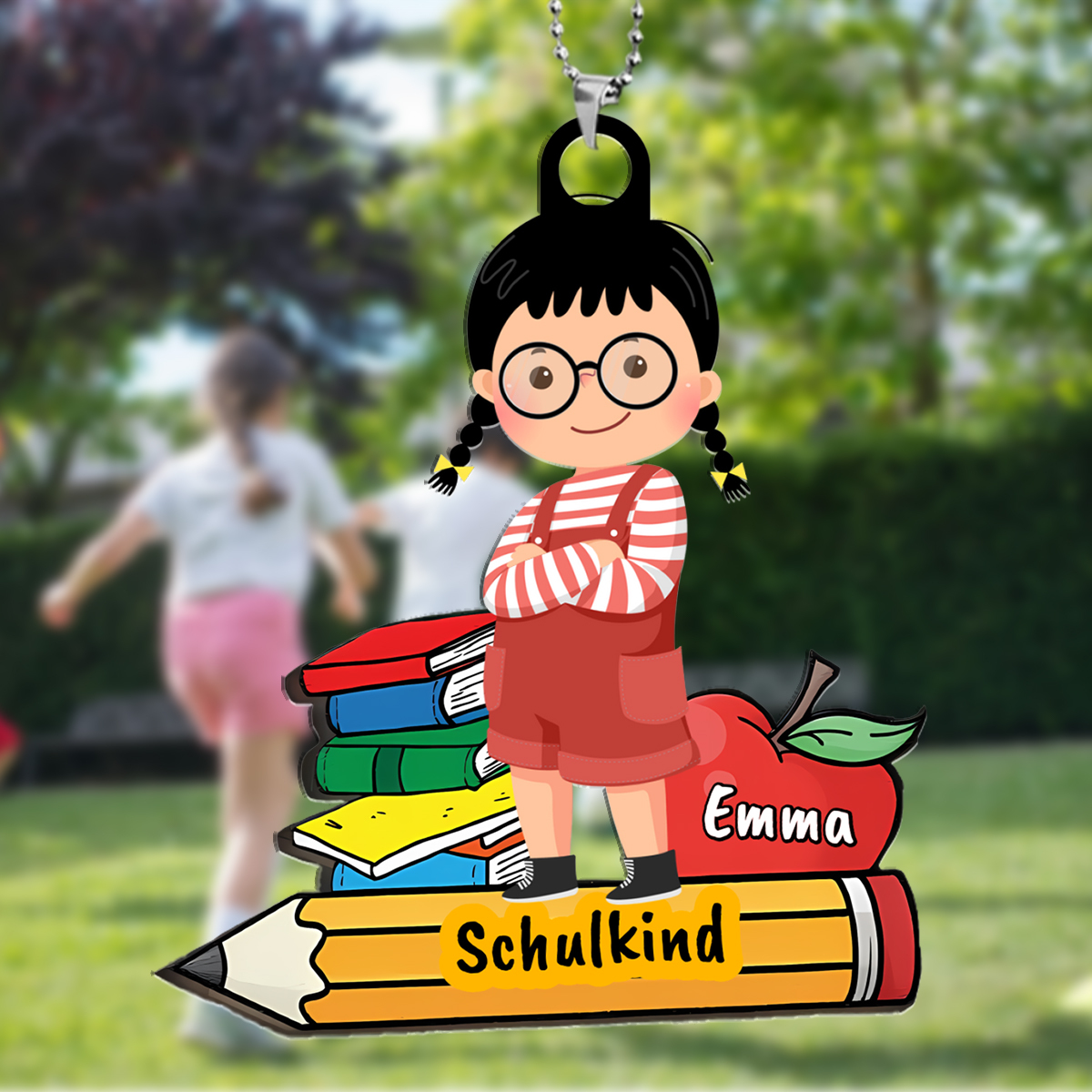 Personalisierter Acryl-Anhänger-Geschenk für Kinder zur Einschulung