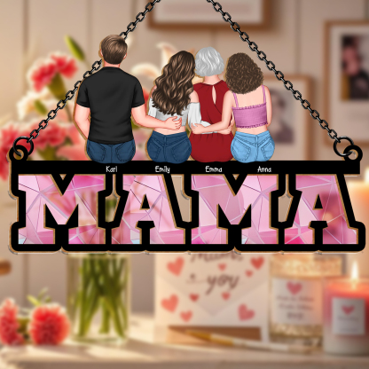 Personalisierter Plastik Anhänger-Mutter & Kinder-Pefektes Geschenk für Mama/Oma