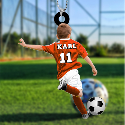 Personalisierter Acryl-Anhänger mit Fußball-Motiv für Man