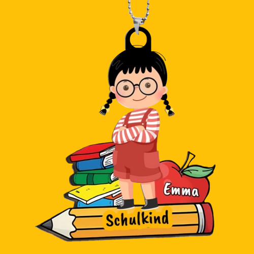 Personalisierter Acryl-Anhänger-Geschenk für Kinder zur Einschulung