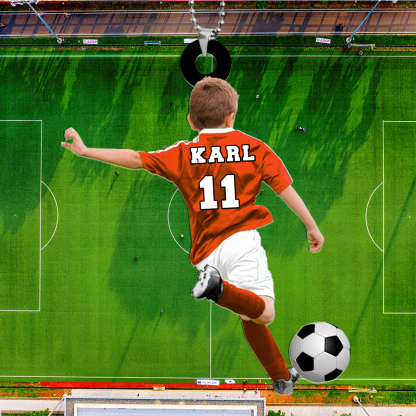 Personalisierter Acryl-Anhänger mit Fußball-Motiv für Man