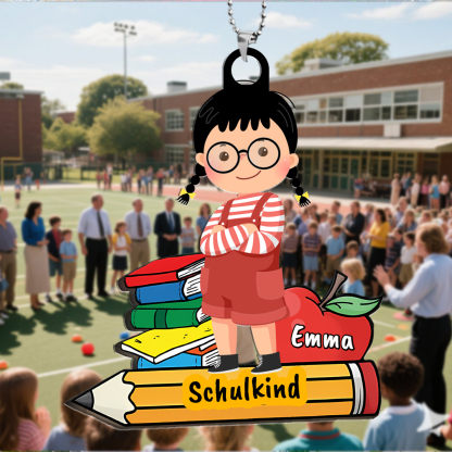 Personalisierter Acryl-Anhänger-Geschenk für Kinder zur Einschulung