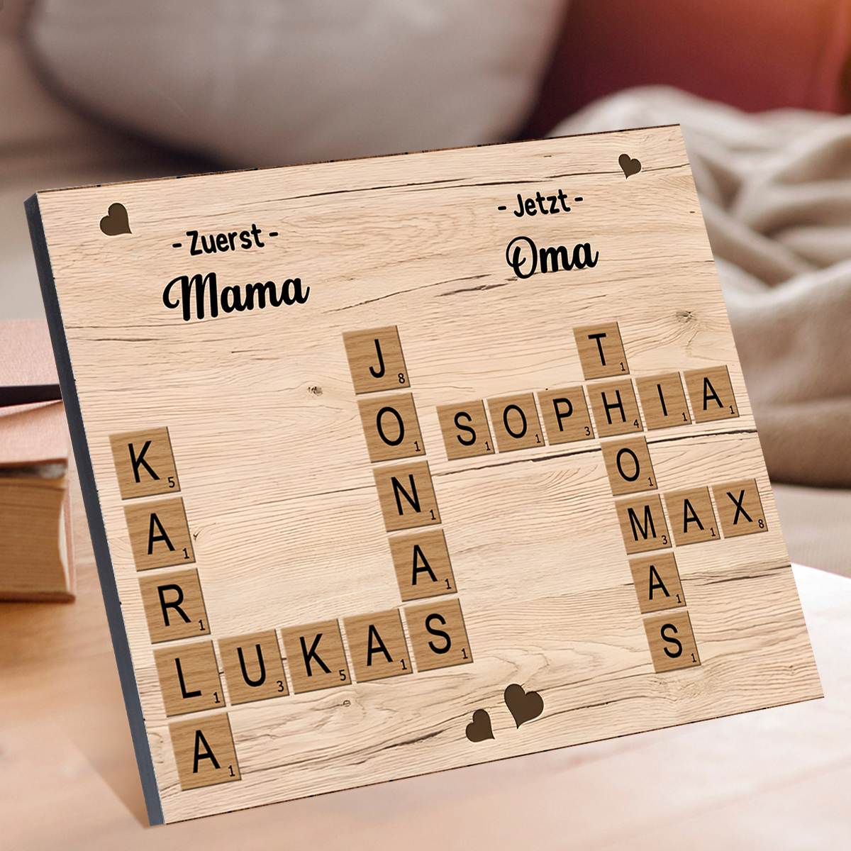 Holz Deko-Personalisierbarer 1-6 Namen-Unsere Mutter- Ornament Holzdekoration