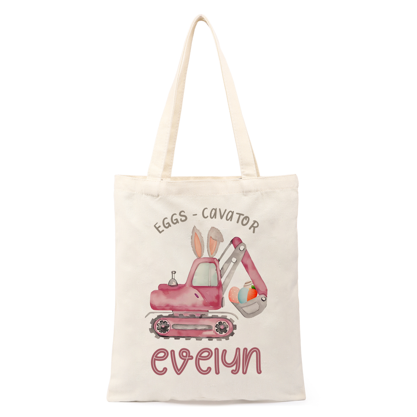 Personalisierbarer Name & Text Ostern Leinen Hase Tasche