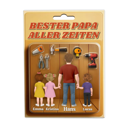 Personalisiertes Design von Papa und Kinder Acryl-Deko-Papa kann alles reparieren-Schreibtischdekoration für Papa