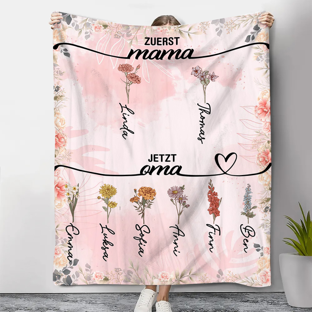 [Copy]Personalisierter Text & Name Decke-Großelterntag Geschenk für Großmutter