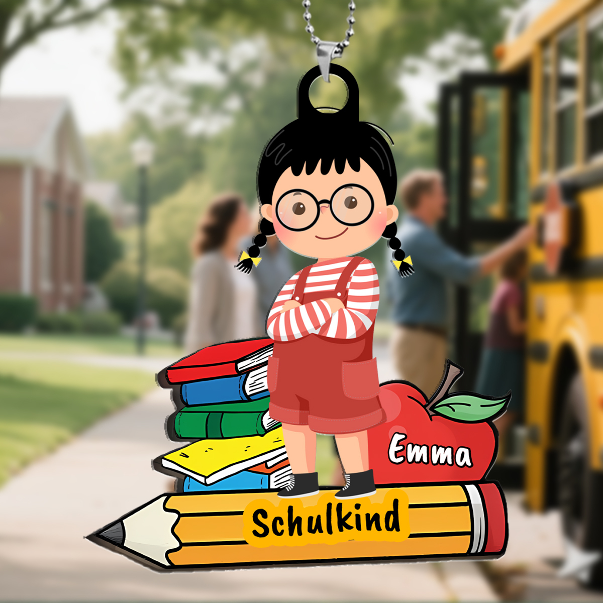 Personalisierter Acryl-Anhänger-Geschenk für Kinder zur Einschulung