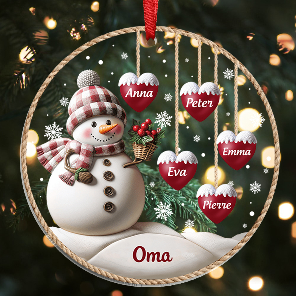 Personalisierte Namen & Text Weihnachtsornament Acryl-Anhänger