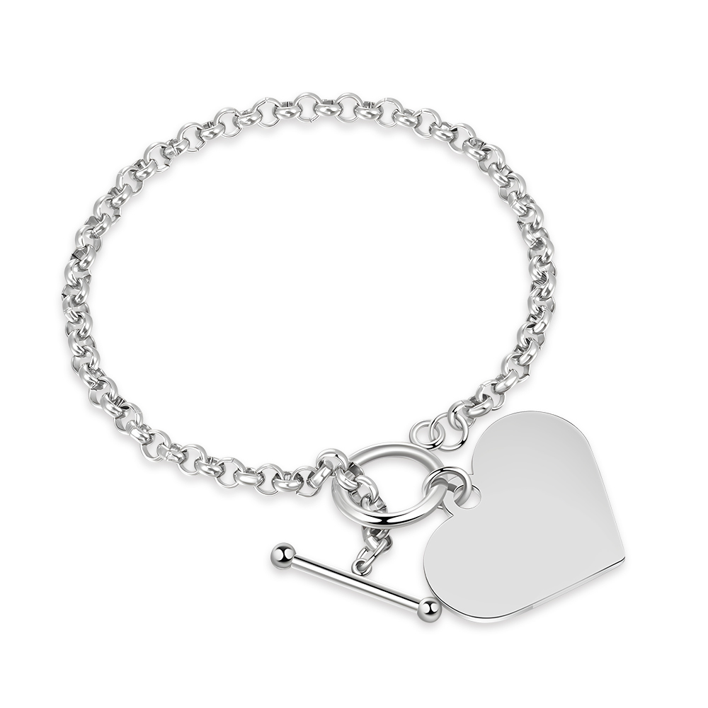 Personalisierte 2 Namen Edelstahl Armband mit Herzanhänger –Beste Freundin für immer– Geschenk für Freundin