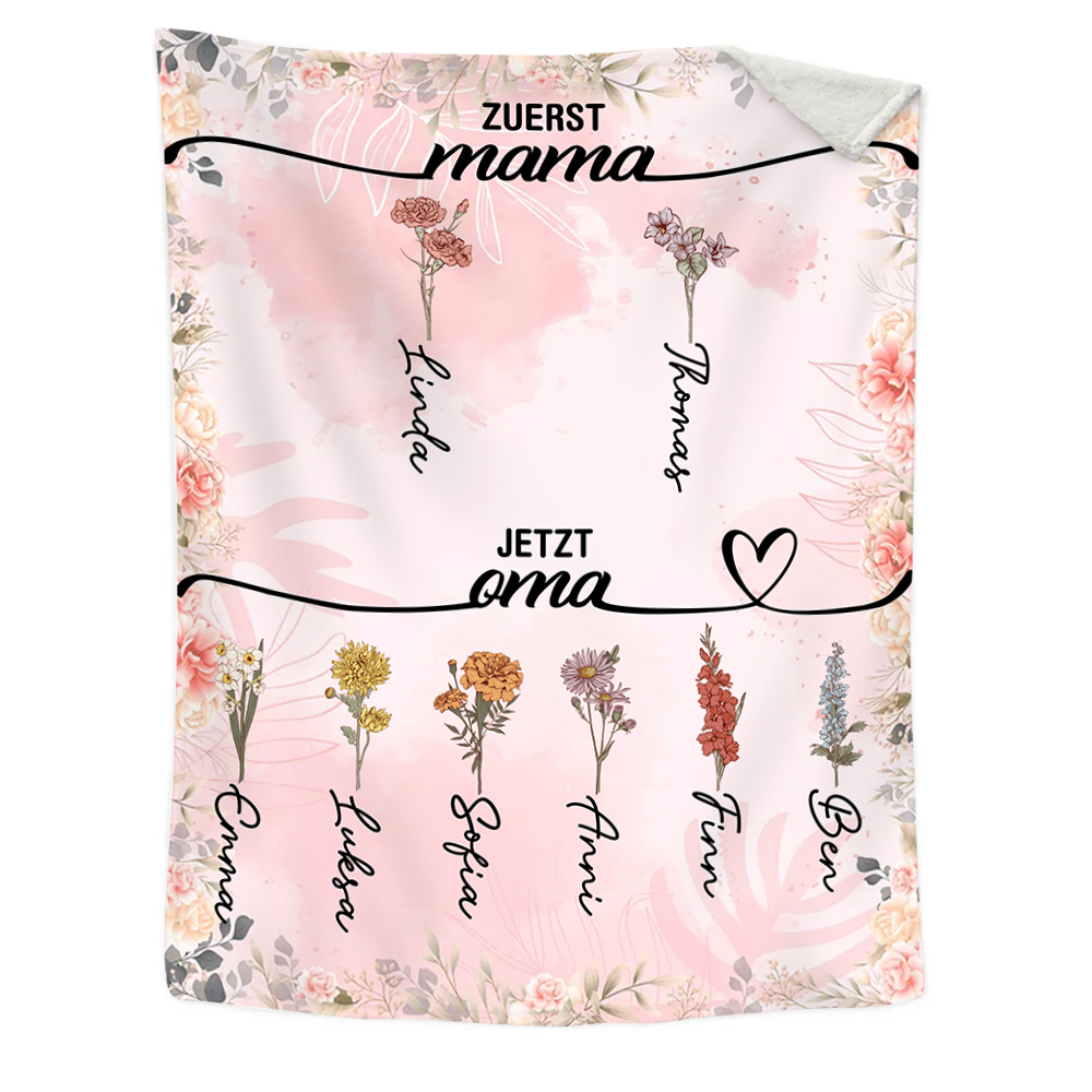 [Copy]Personalisierter Text & Name Decke-Großelterntag Geschenk für Großmutter