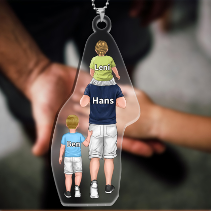 Personalisiertes Familie Ornament/Schlüsselanhänger mit Schlüsselring