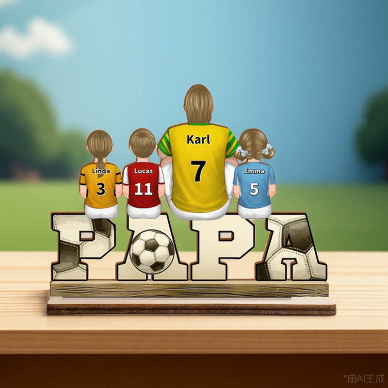 Holzornamente-Personalisierte Name & Muster-Geschenk für Vater