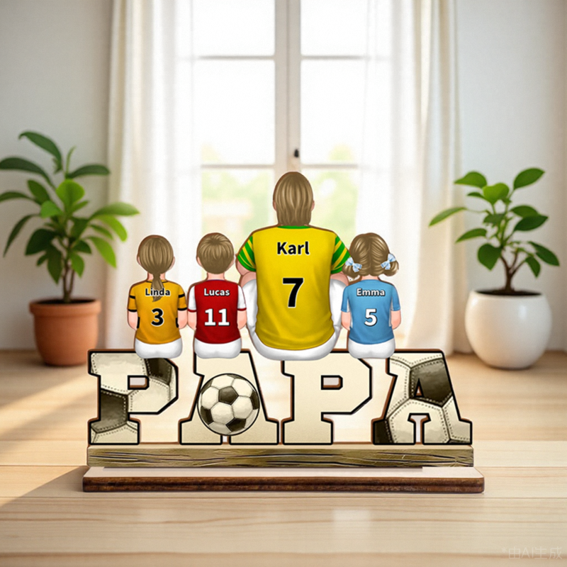 Holzornamente-Personalisierte Name & Muster-Geschenk für Vater