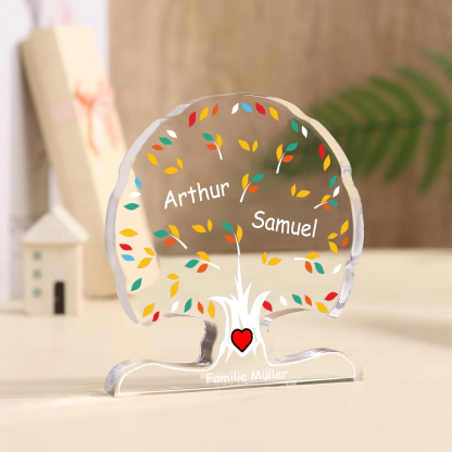 Personalisierte 2-6 Namen & Text Familienstammbaum-Acryldeko Schreibde