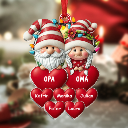 Personalisierte 1-8 Namen Weihnachtsornament Anhänger für Oma