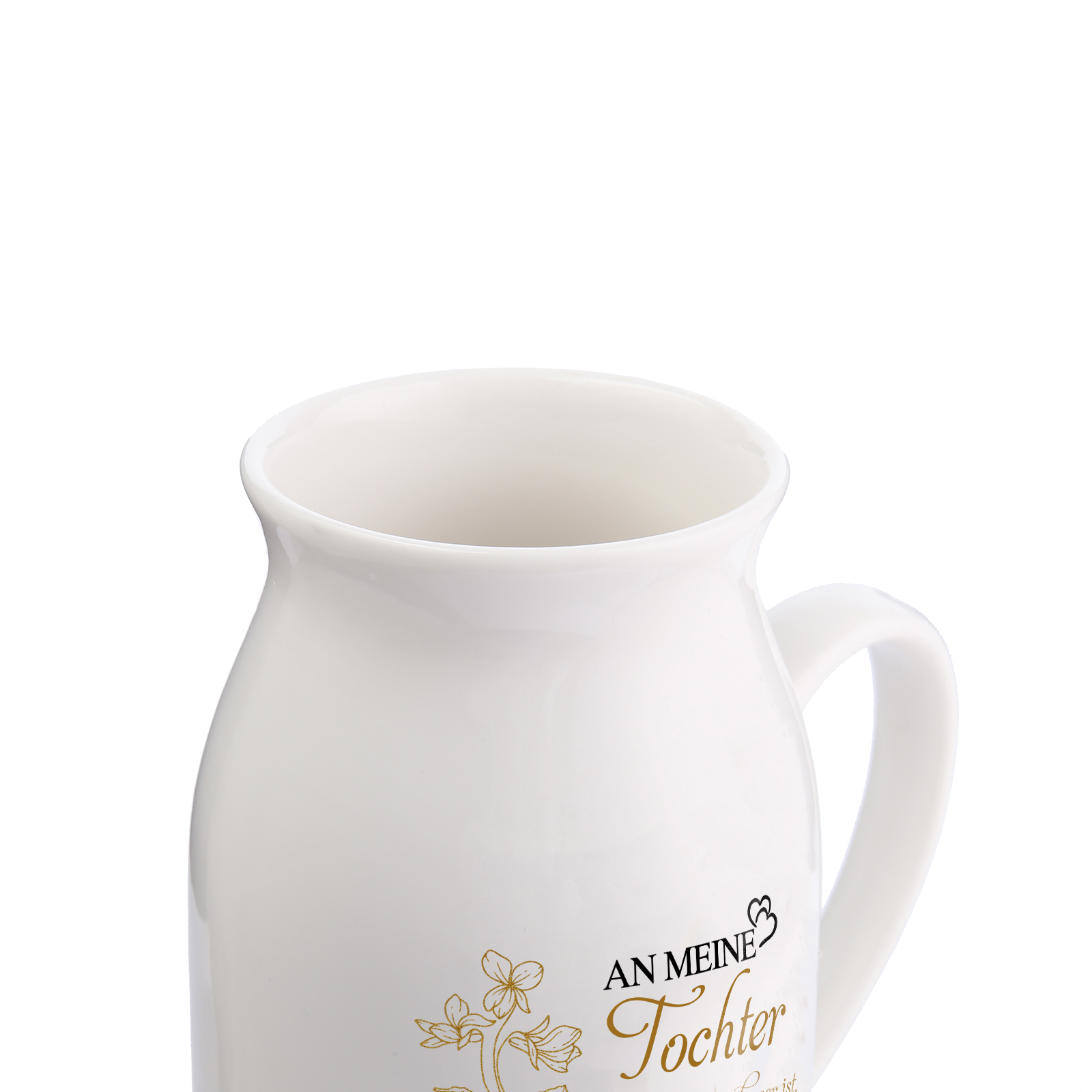 Personalisierte 1 Name & Geburtsblume-An meine Tochter- Gießvase mit Henkel Mama Vase-Pefektes Geschenk für Tochter