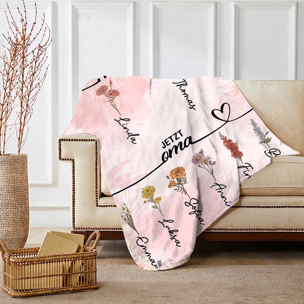 [Copy]Personalisierter Text & Name Decke-Großelterntag Geschenk für Großmutter