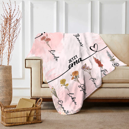 [Copy]Personalisierter Text & Name Decke-Großelterntag Geschenk für Großmutter