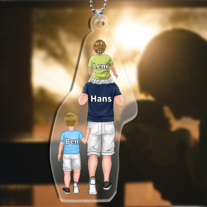 Personalisiertes Familie Ornament/Schlüsselanhänger mit Schlüsselring