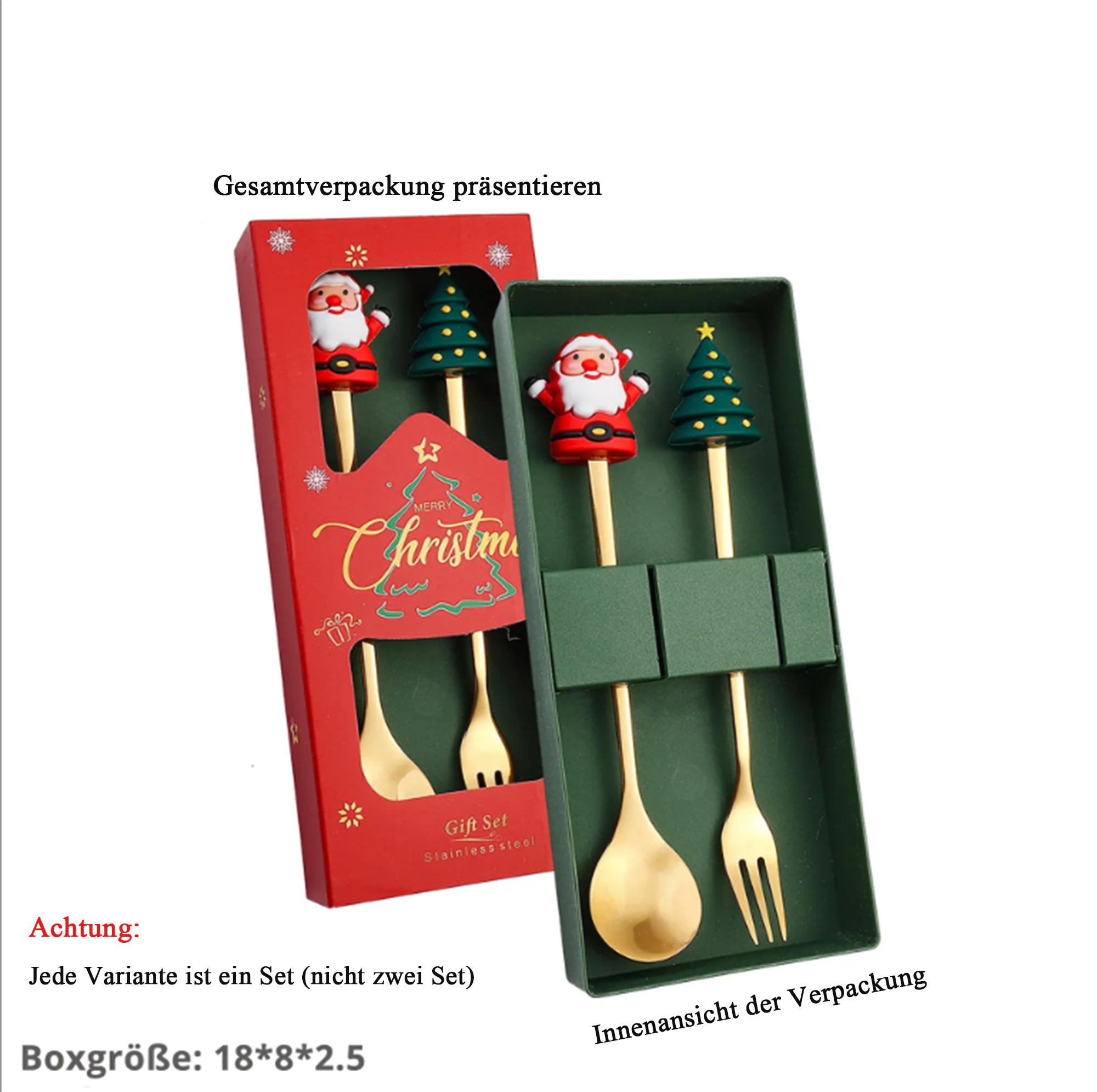 Weihnachtsgeschirr Löffel Gabel