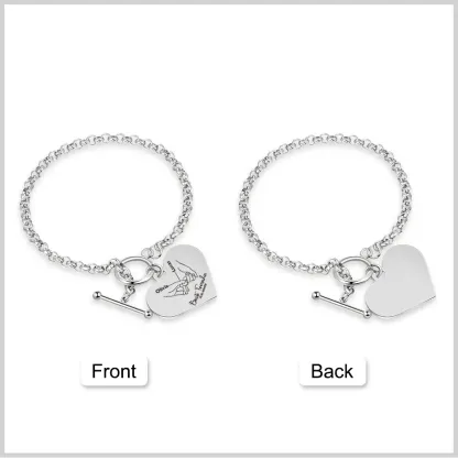 Personalisierte 2 Namen Edelstahl Armband für meine beste Freundin Du wirst immer für mich da sein – Geschenk mit Nachrichtkarte