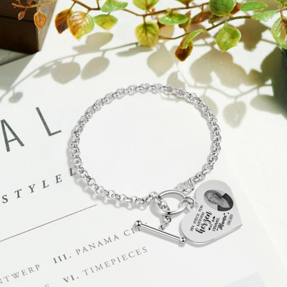 Personalisiertes Erinnerungs-Herzarmband mit Foto