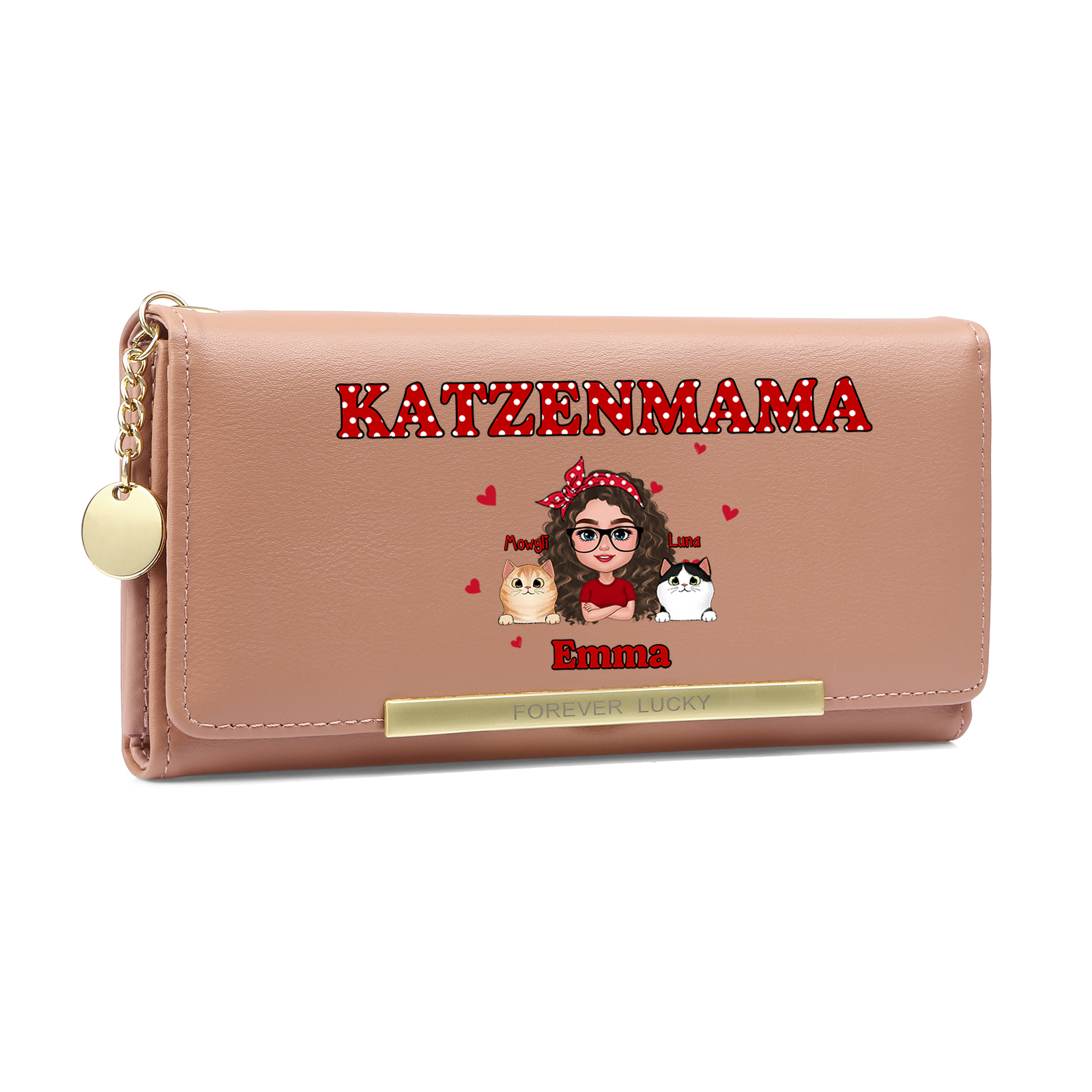 Personalisierte Geldbörse für Katzenmamas Geschenk für Frauen