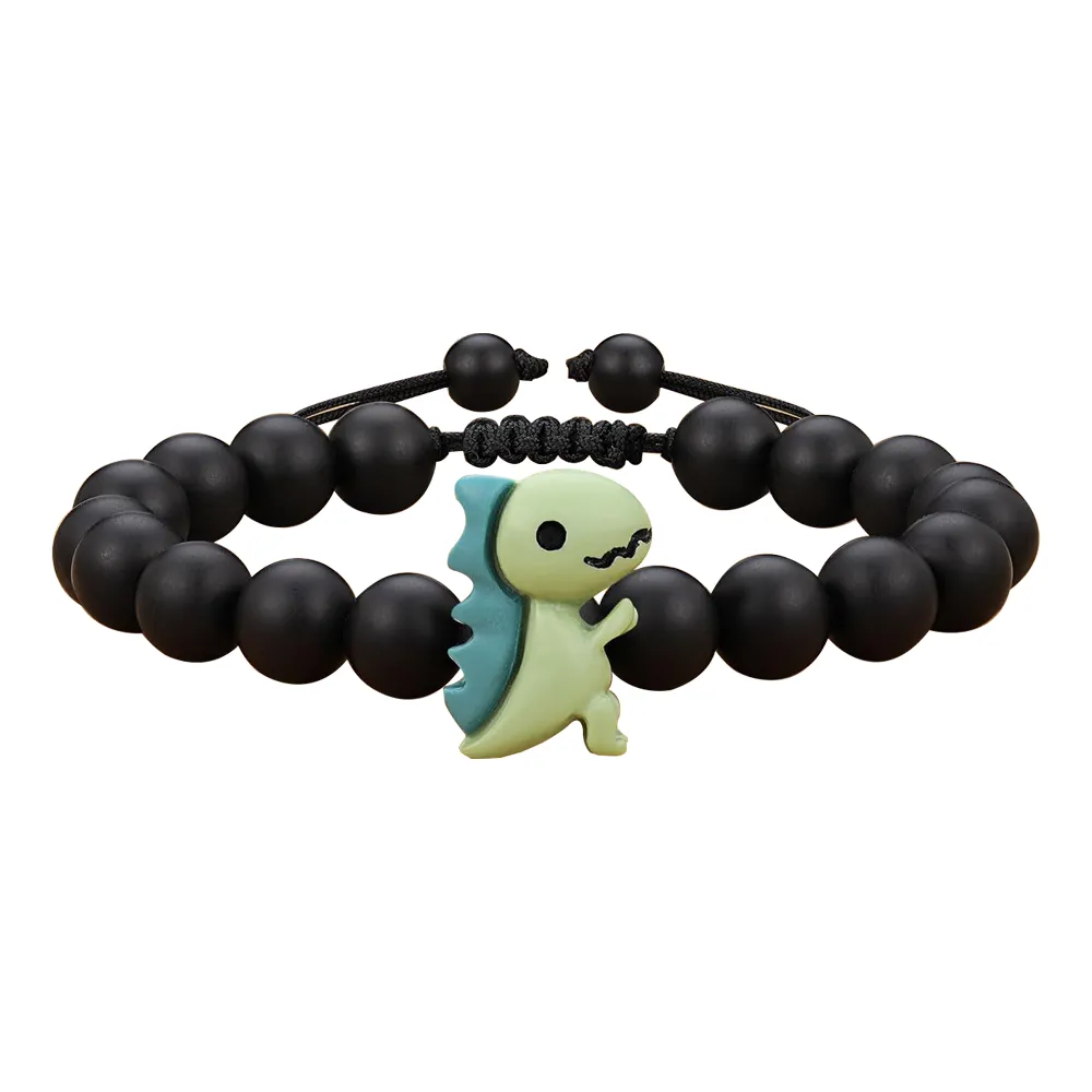 Dinos Eltern & KindArmband Armbänder Set mit 3 Ketten-Für unsere Tochter-Schulanfang Geschenk mit Nachrichtenkarte